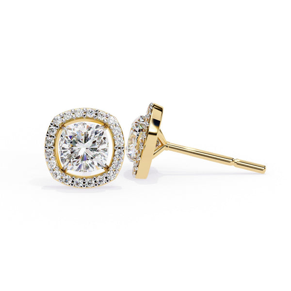 The Juliette Scalloped Halo Studs