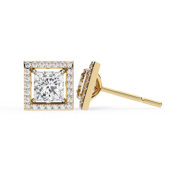 The Genevieve Solitaire Basket Studs
