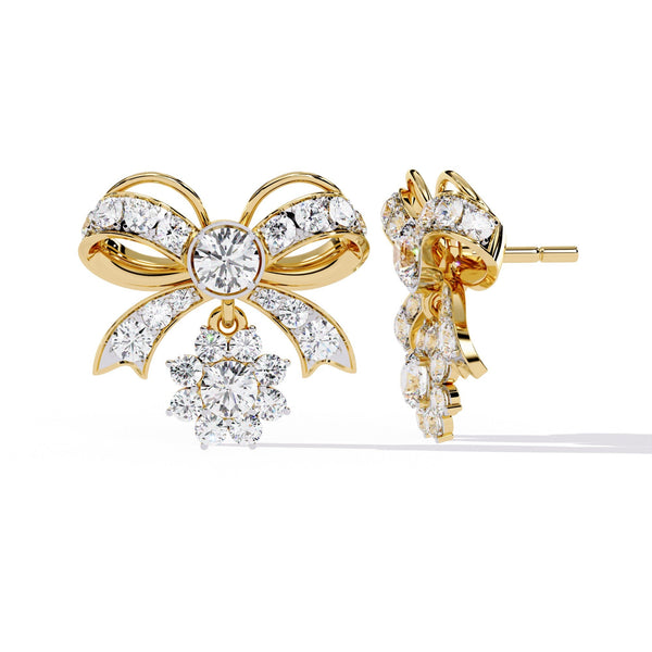 The Genevieve Solitaire Basket Studs 2 Earrings