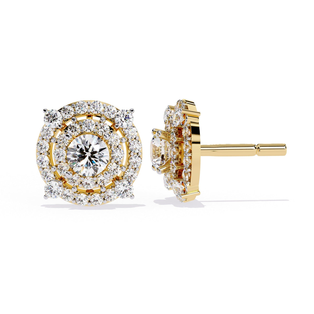 The Juliette Scalloped Halo Studs 3 Earrings