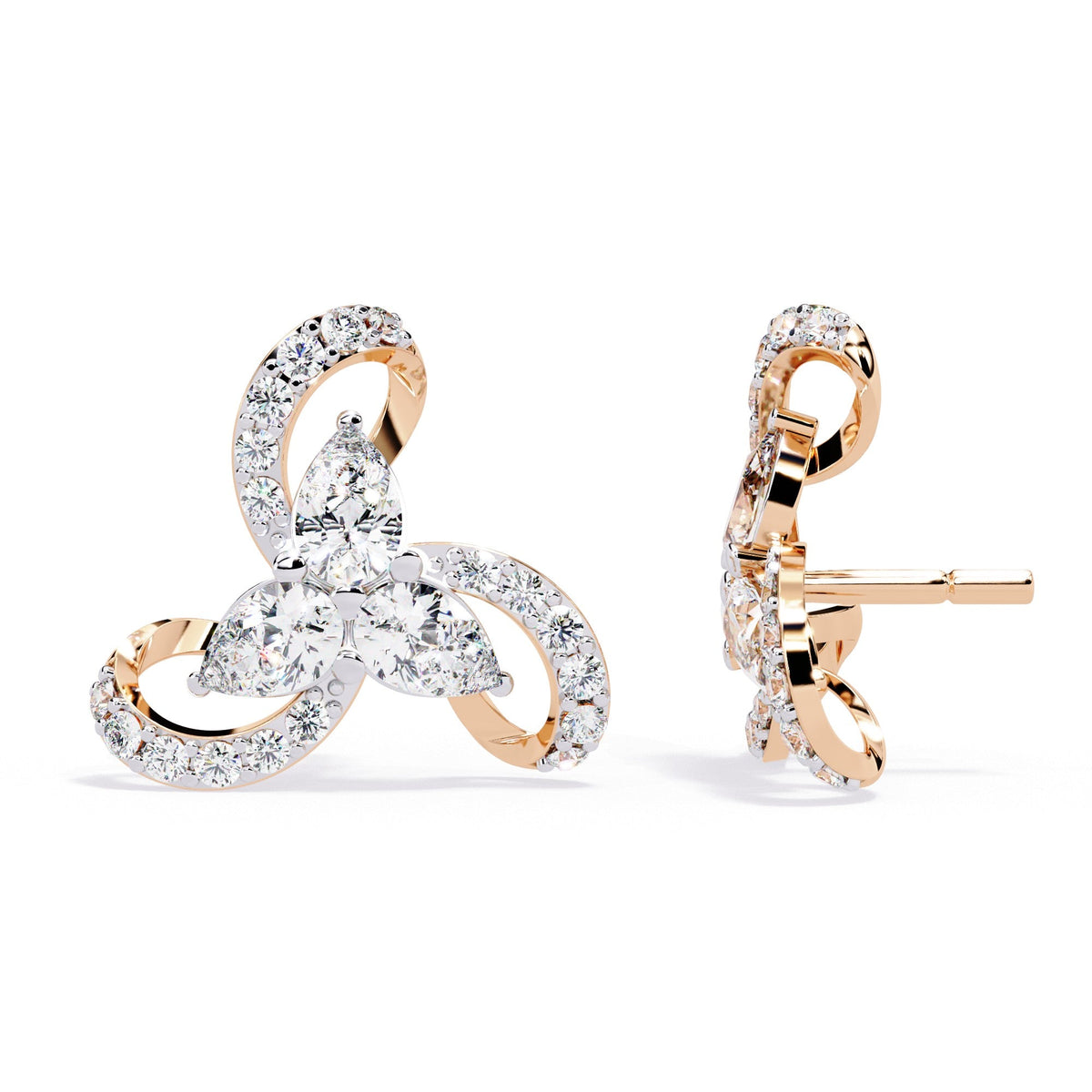 The Zephyr Threader Diamond Dangles 4 Earrings