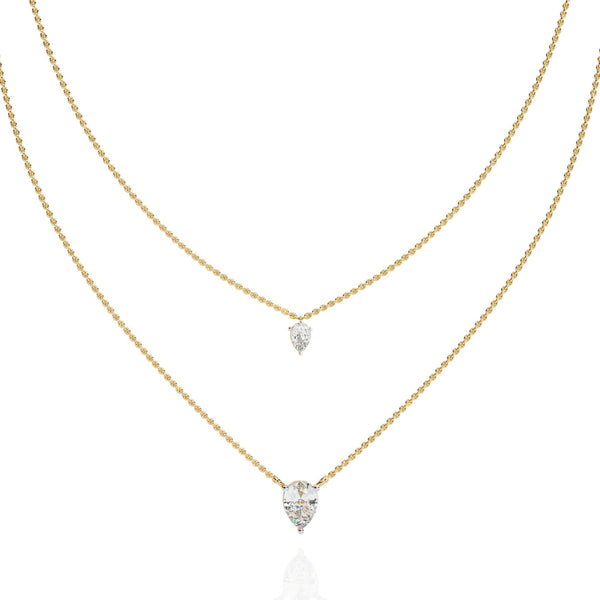 The Simone Station Diamond Floating Cable Chain 12 Necklace