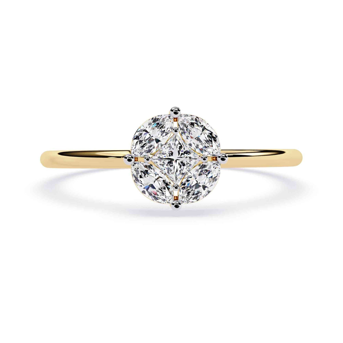 The Daphne Delicate Floral Crown Edition 9 Ring