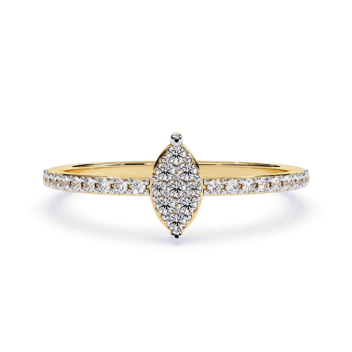The Marchesa Oval Pavé Cathedral Edition 11 Ring