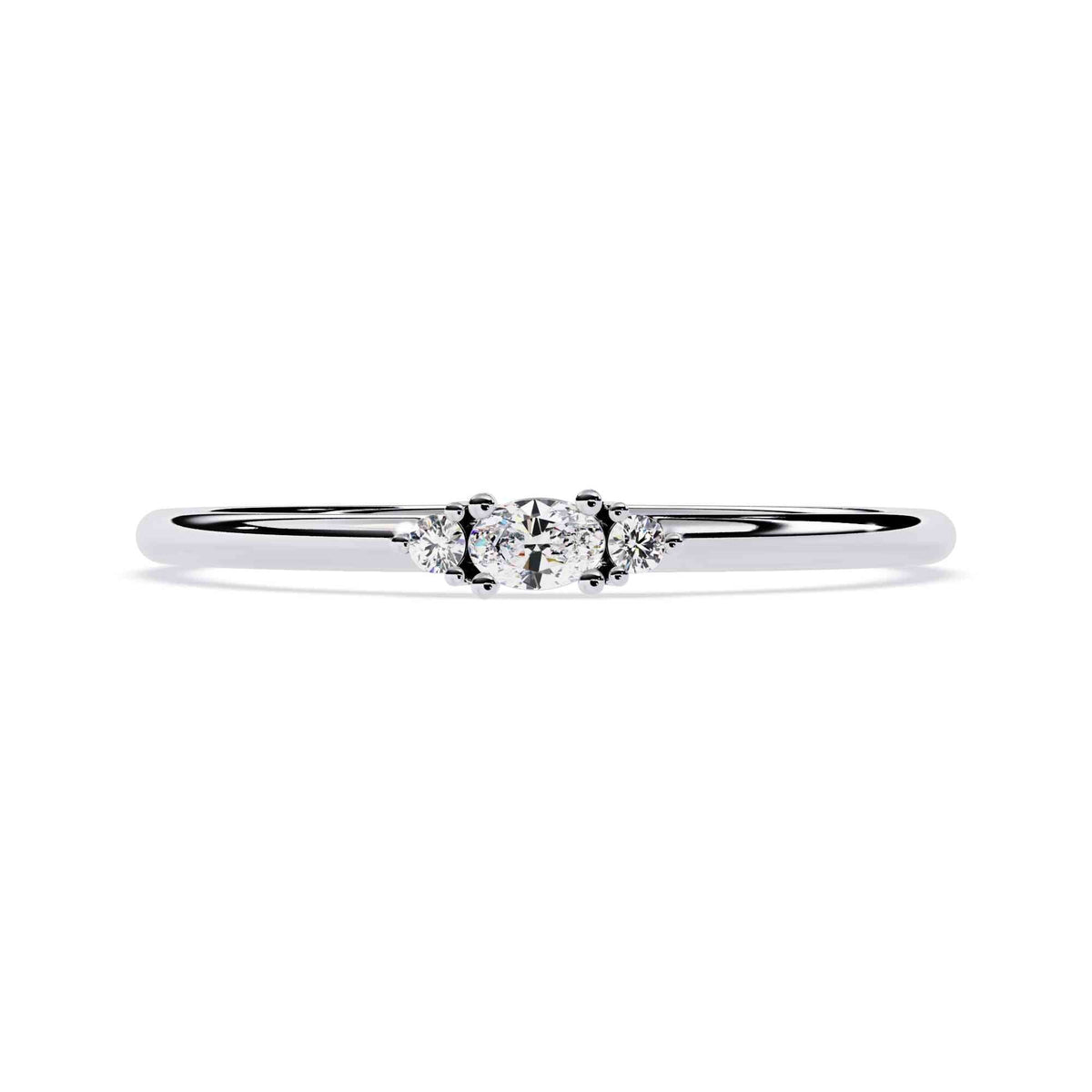 The Tatiana East-West Solitaire Edition 13 Ring