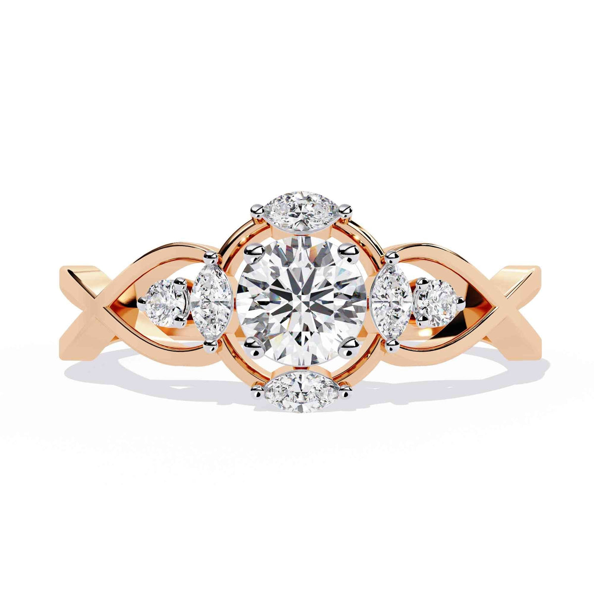 The Valentina Double Hidden Halo Edition 14 Ring