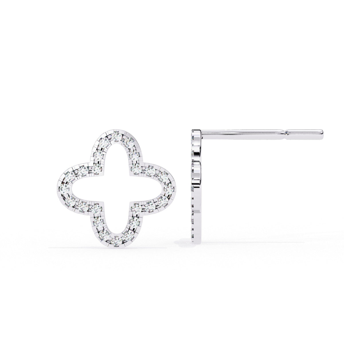 The Delphine Bezel Set Floating Studs