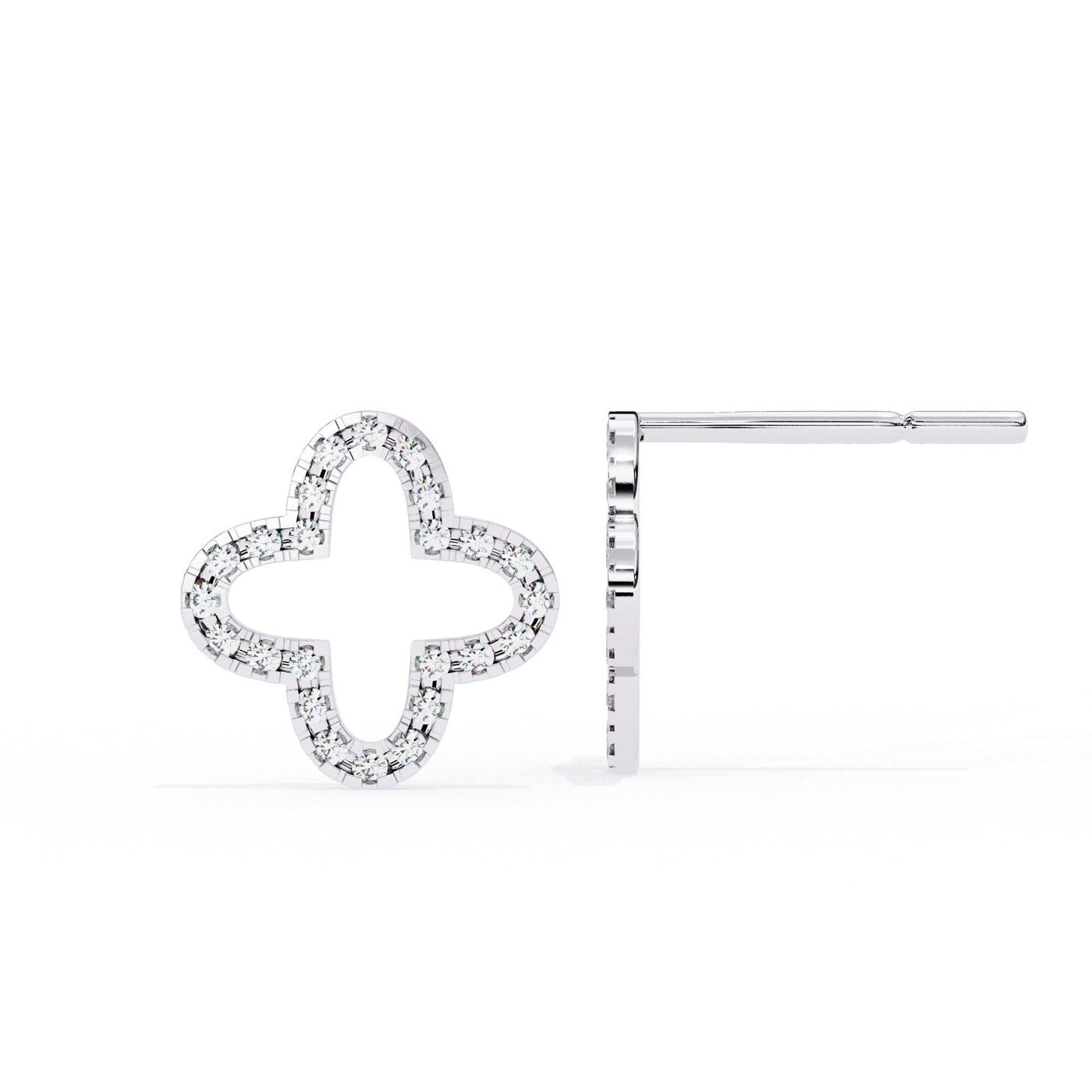 The Delphine Bezel Set Floating Studs