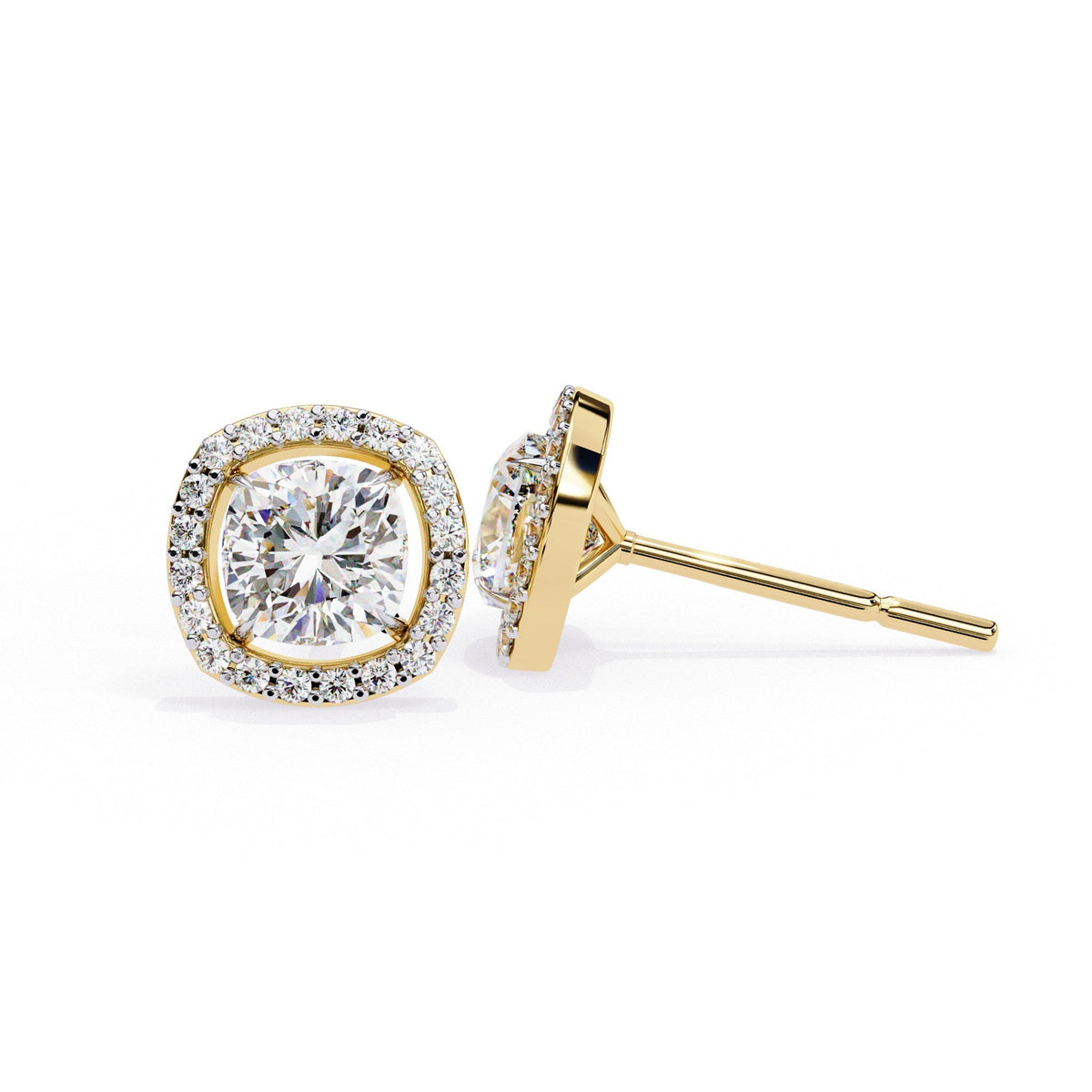 The Juliette Scalloped Halo Studs