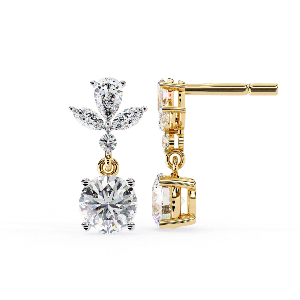 The Freya Baguette Drop 2 Earrings