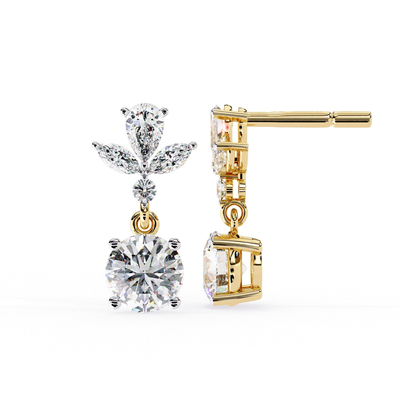 The Freya Baguette Drop 2 Earrings