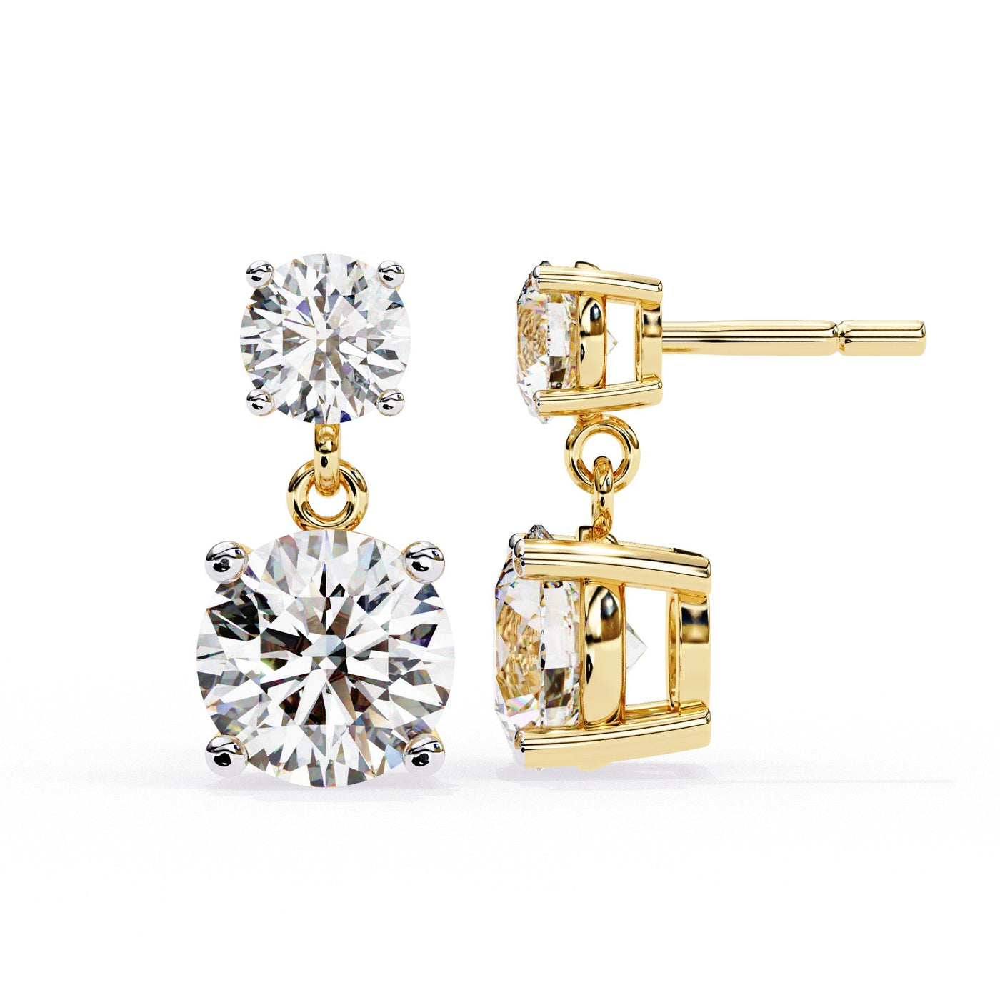 The Delphine Bezel Set Floating Studs 2 Earrings