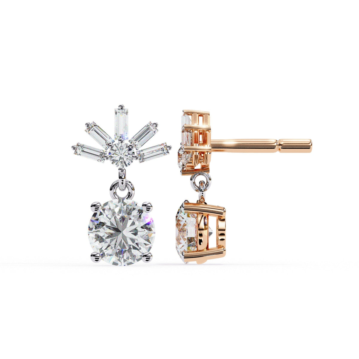 The Bianca Graduated Diamond Huggies 2 Earrings