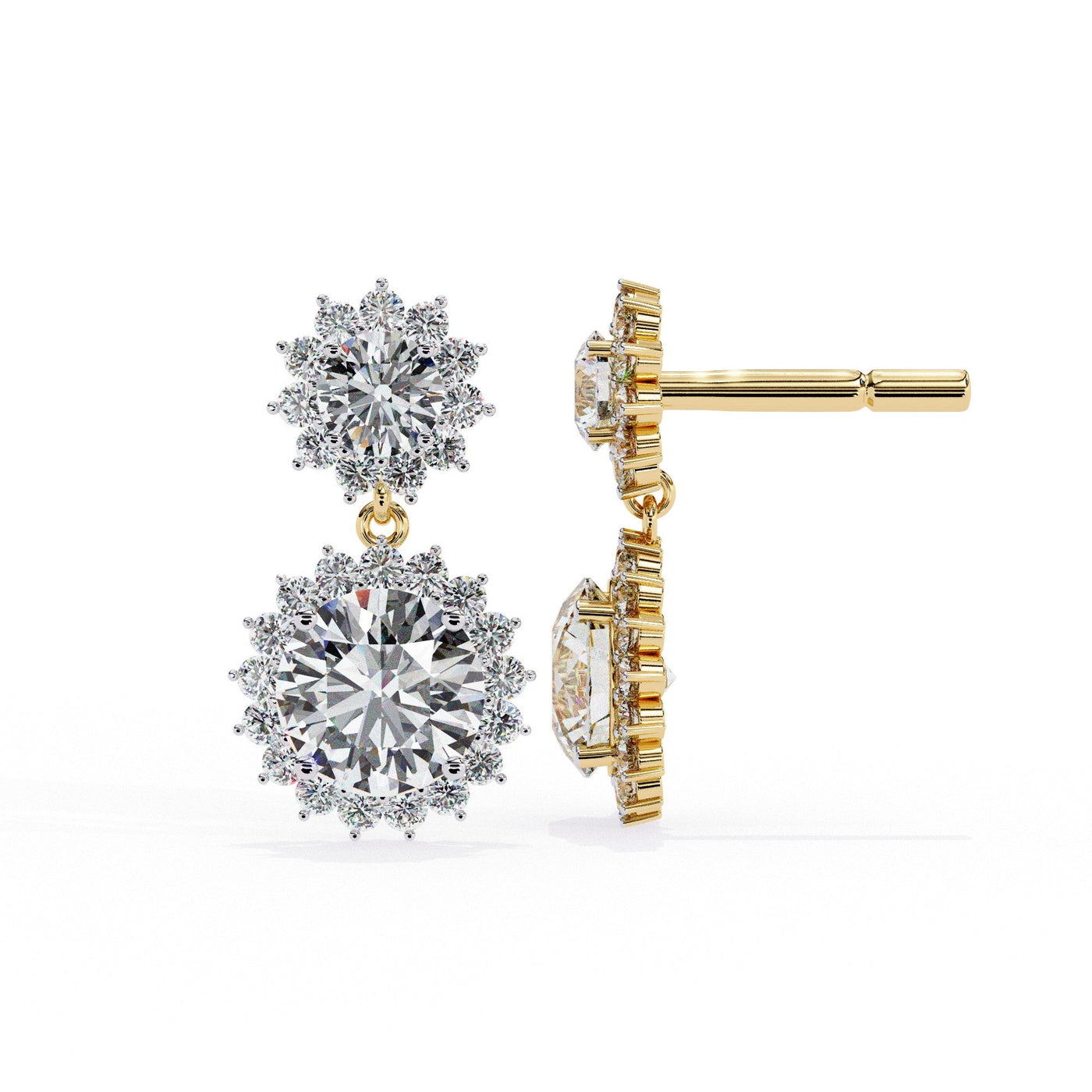 The Seraphine Three-Stone Drops 2 Earrings