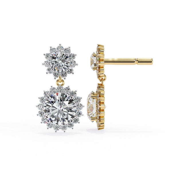 The Seraphine Three-Stone Drops 2 Earrings