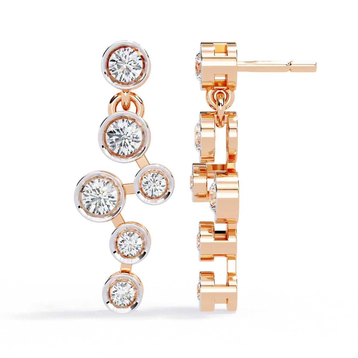 The Valentina Cascading Waterfall Drops 3 Earrings