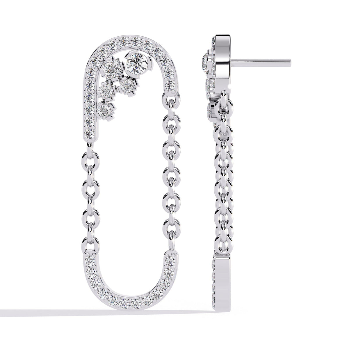 The Bianca Graduated Diamond Huggies 3 Earrings
