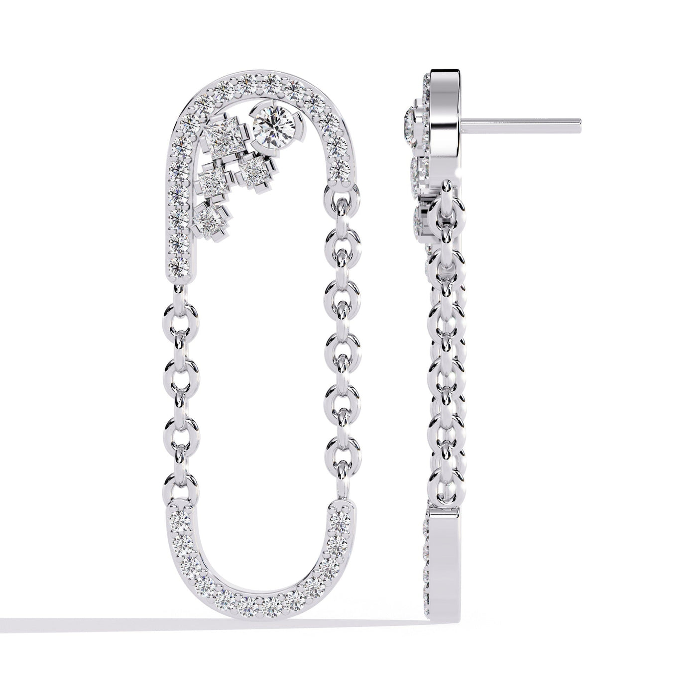 The Bianca Graduated Diamond Huggies 3 Earrings