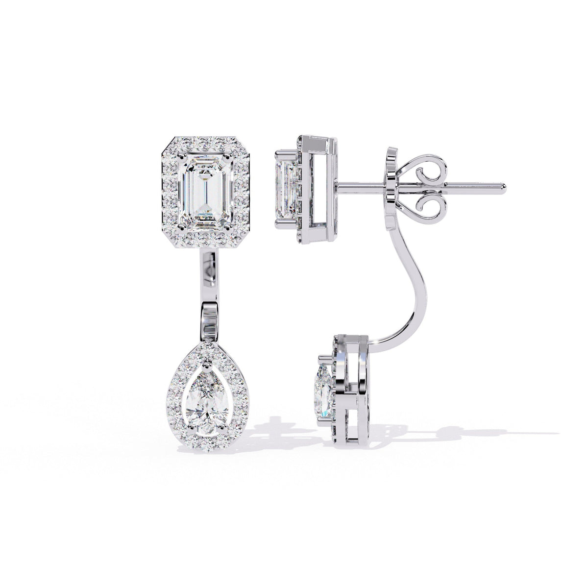 The Seraphine Three-Stone Drops 3 Earrings