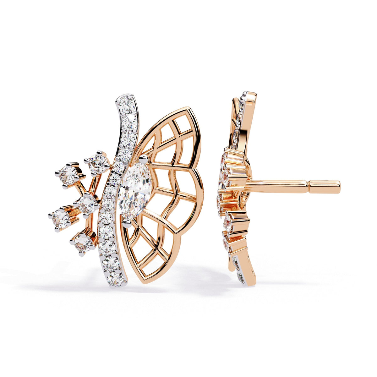 The Cordelia Floral Cluster Studs 4 Earrings