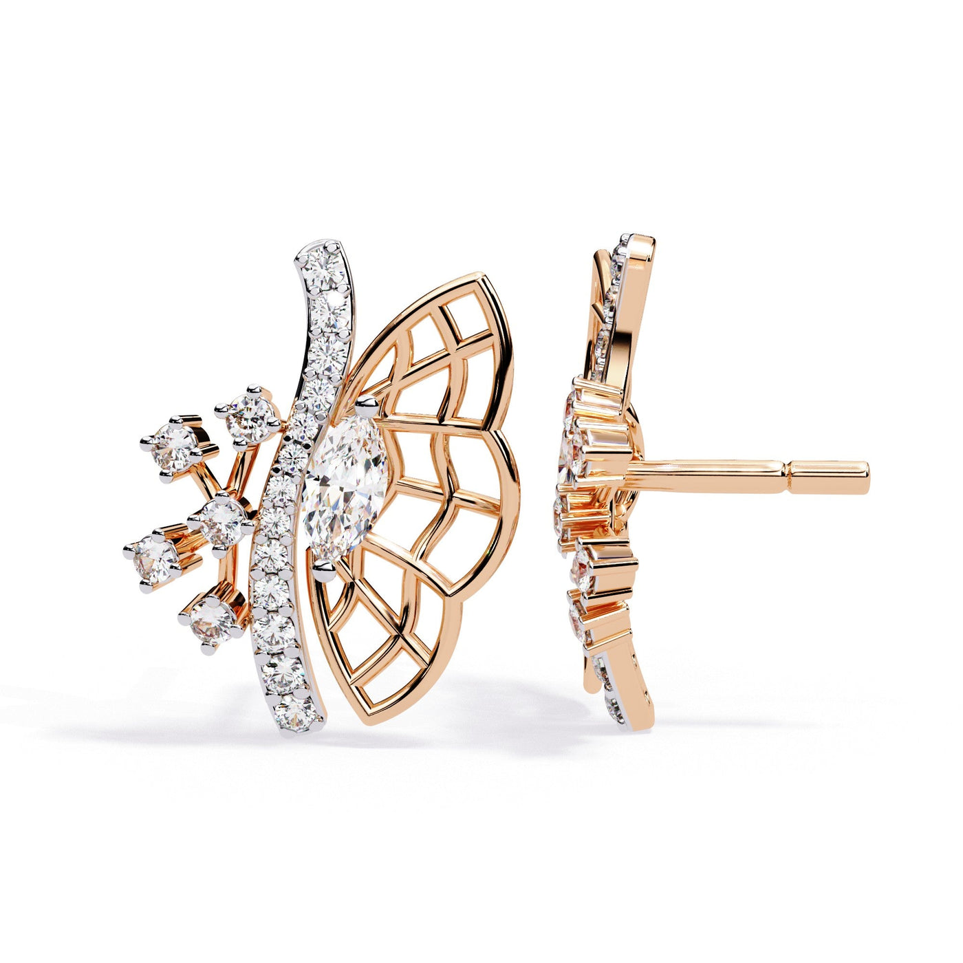 The Cordelia Floral Cluster Studs 4 Earrings