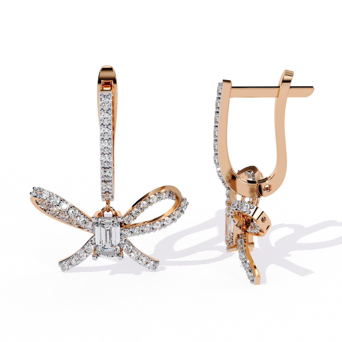 The Delphine Bezel Set Floating Studs 4 Earrings