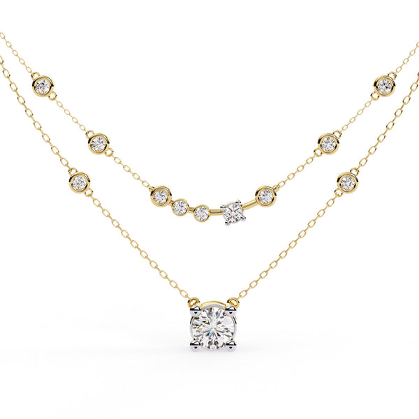 The Riviera Graduated Moissanite Choker 9 Necklace