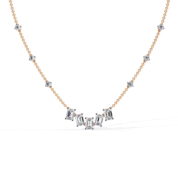 The Aurelia Bezel-Set Station 9 Necklace