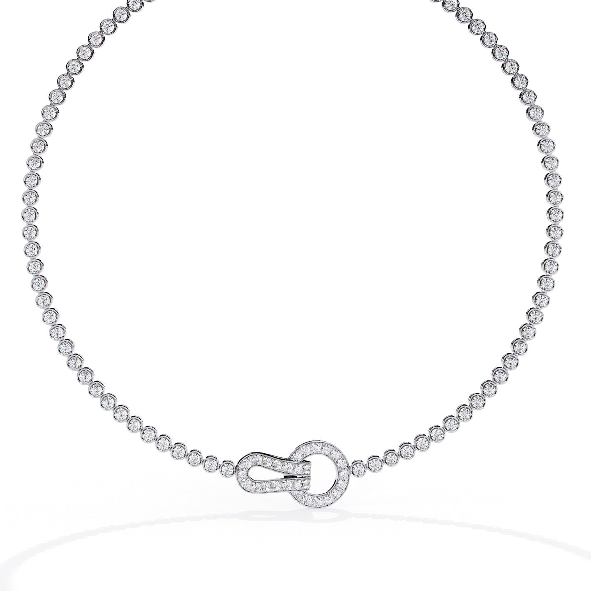 The Simone Station Diamond Floating Cable Chain 10 Necklace