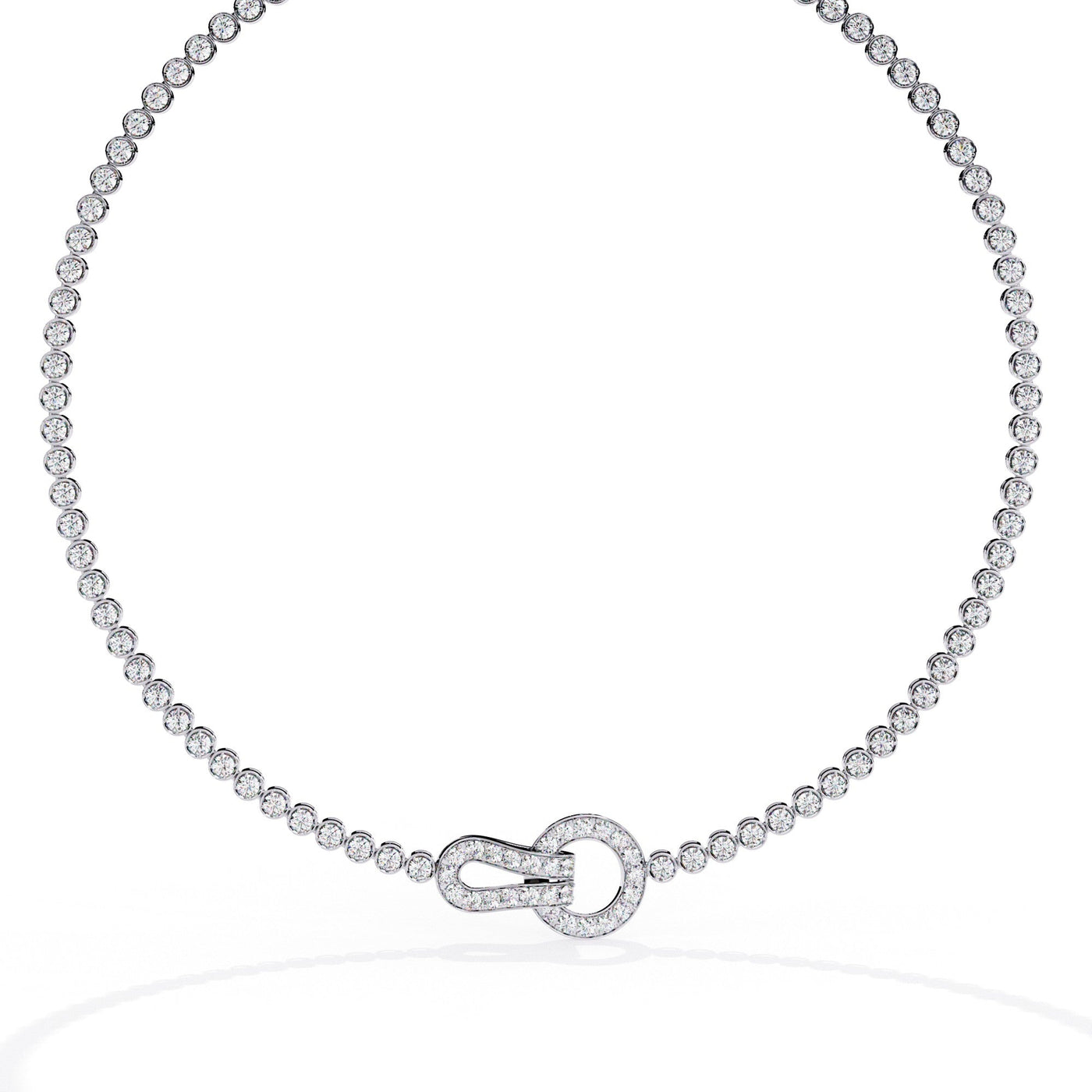 The Simone Station Diamond Floating Cable Chain 10 Necklace