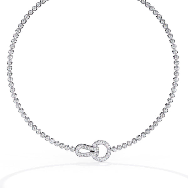 The Simone Station Diamond Floating Cable Chain 10 Necklace