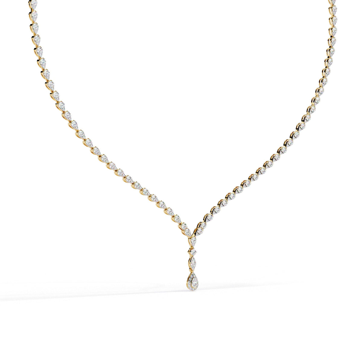 The Clara Minimalist Diamond Drop 10 Necklace