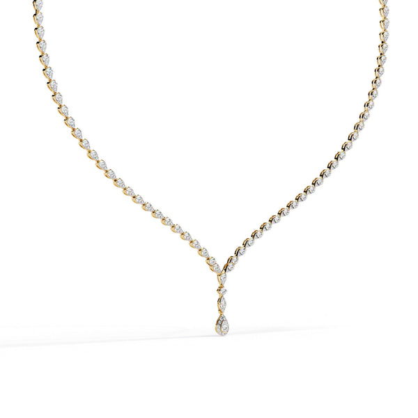 The Clara Minimalist Diamond Drop 10 Necklace