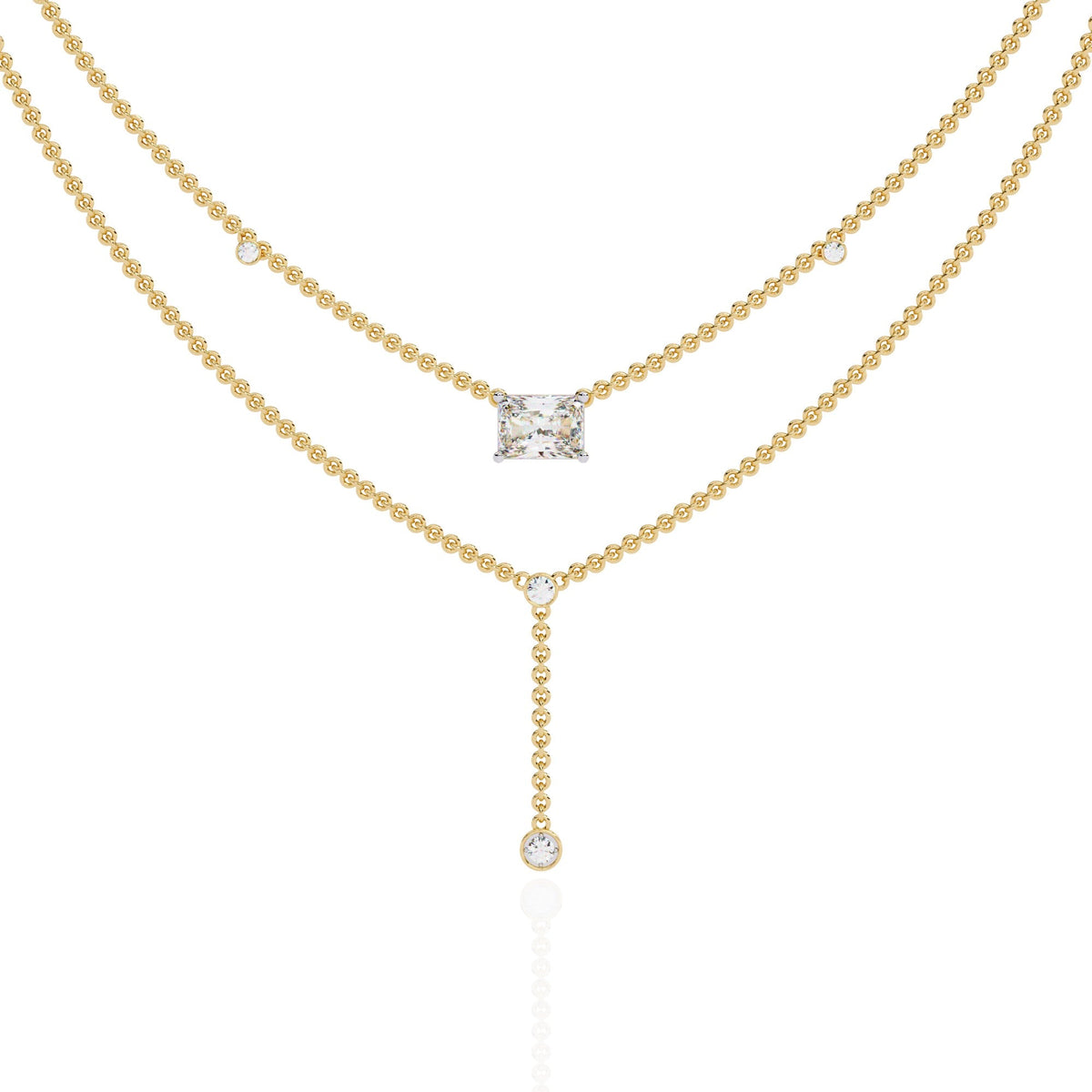 The Aurelia Bezel-Set Station 11 Necklace