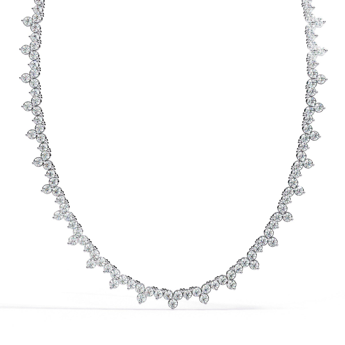 The Riviera Graduated Moissanite Choker 12 Necklace