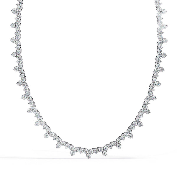 The Riviera Graduated Moissanite Choker 12 Necklace