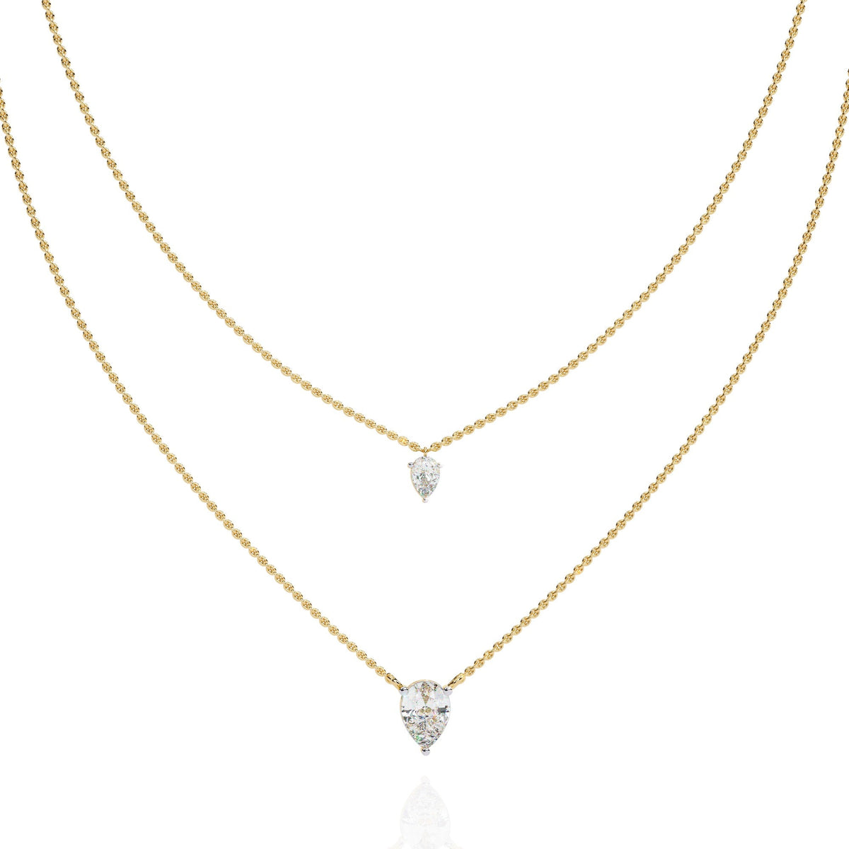 The Simone Station Diamond Floating Cable Chain 12 Necklace