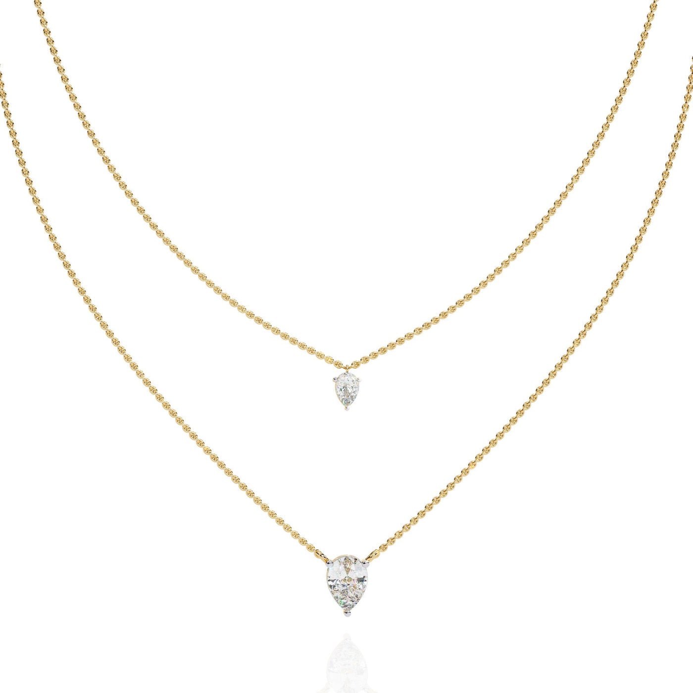 The Simone Station Diamond Floating Cable Chain 12 Necklace