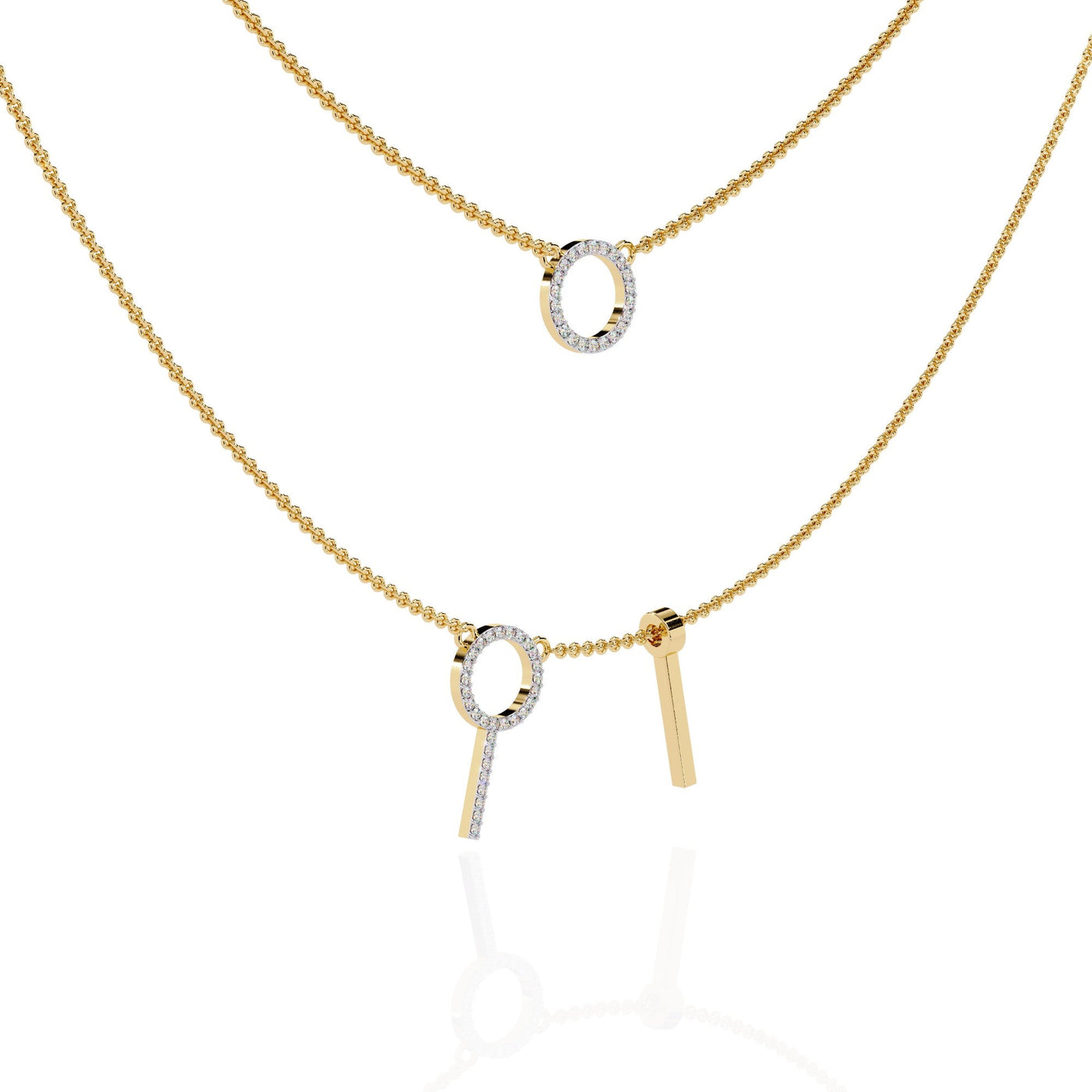The Aurelia Bezel-Set Station 12 Necklace