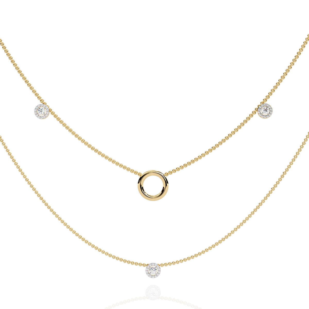 The Seraphine Triple Strand Diamond Choker 12 Necklace