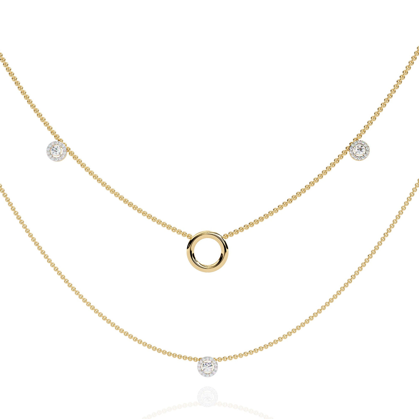 The Seraphine Triple Strand Diamond Choker 12 Necklace