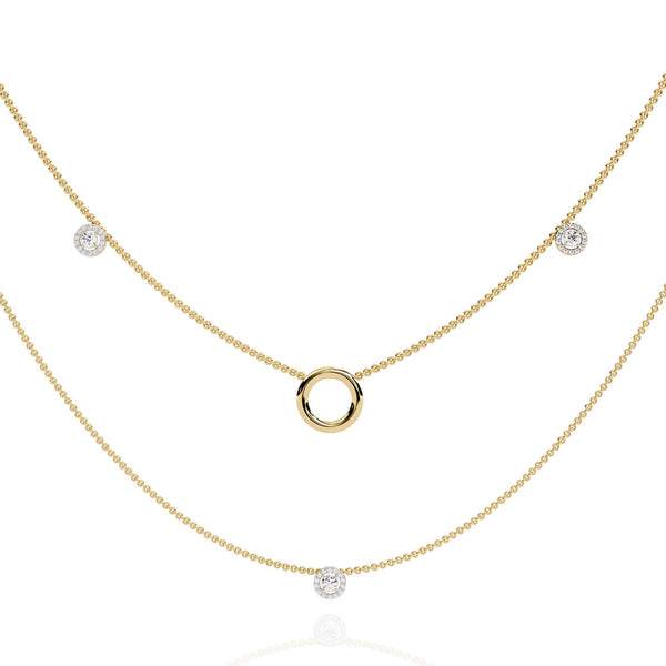 The Seraphine Triple Strand Diamond Choker 12 Necklace