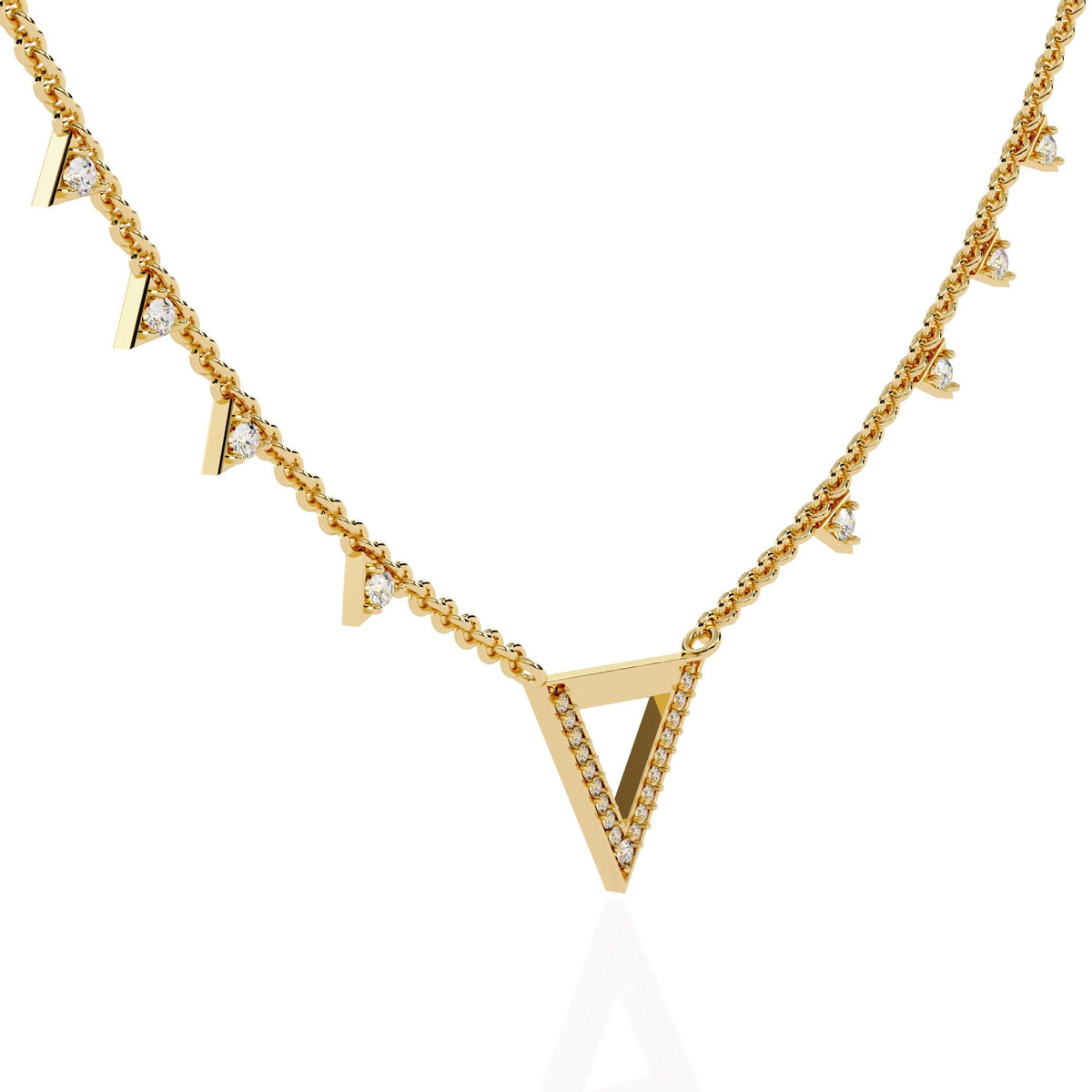 The Clara Minimalist Diamond Drop 12 Necklace