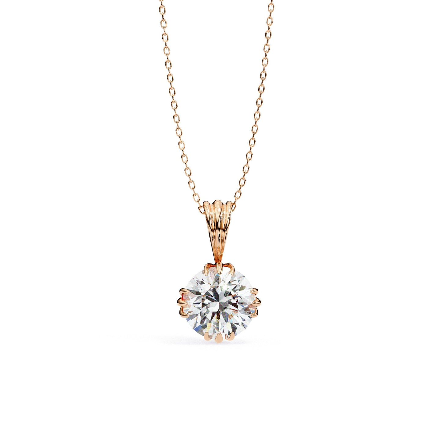The Aurelia Solitaire Compass-Set 9 Pendant