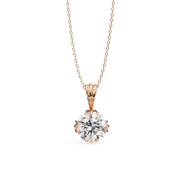 The Aurelia Solitaire Compass-Set 9 Pendant
