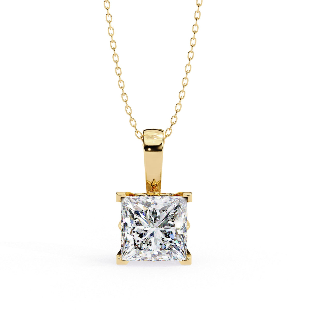 The Calista Geometric Emerald Cut 9 Pendant