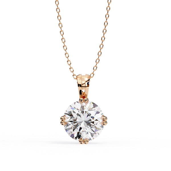 The Clara Minimalist Floating Solitaire 9 Pendant