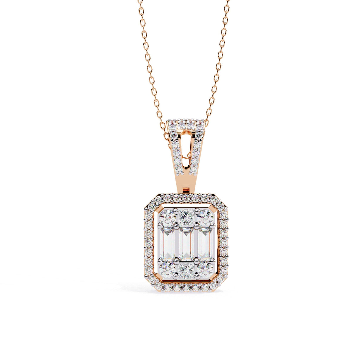 The Orion Bezel Floating Solitaire 11 Pendant