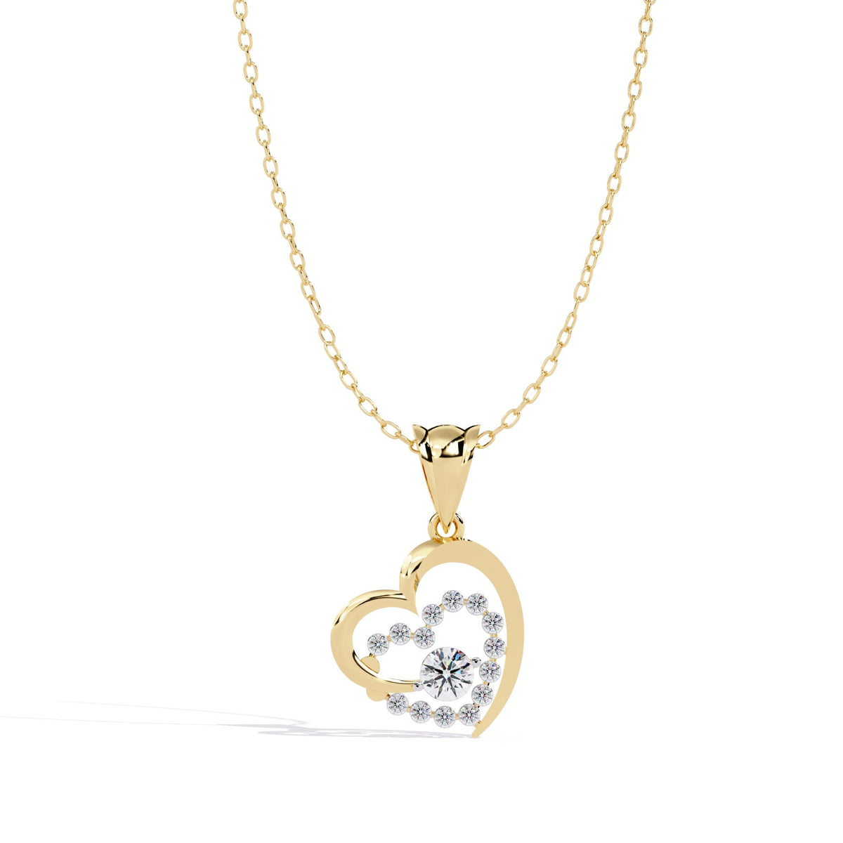 The Orion Bezel Floating Solitaire 12 Pendant
