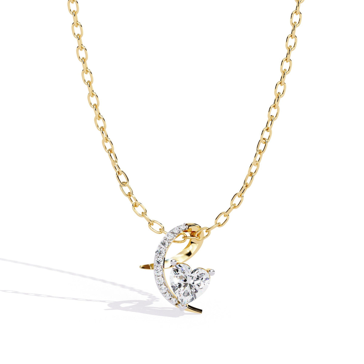 The Clara Minimalist Floating Solitaire 12 Pendant